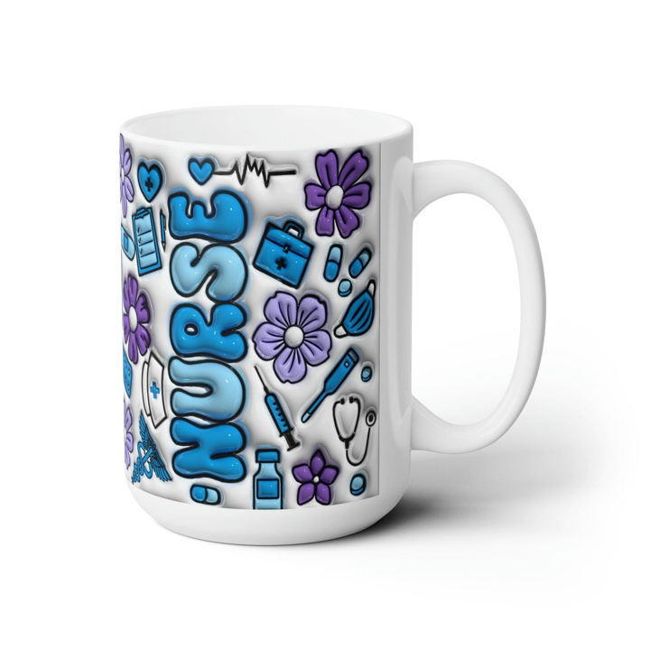 3D Inflated Nurse Mug - 15 oz - DJW Custom Baskets & Beyond