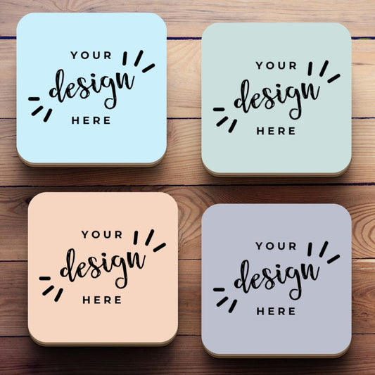 Designer Coaster 4-Pack – Personalized Gift Set - DJW Custom Baskets & Beyond
