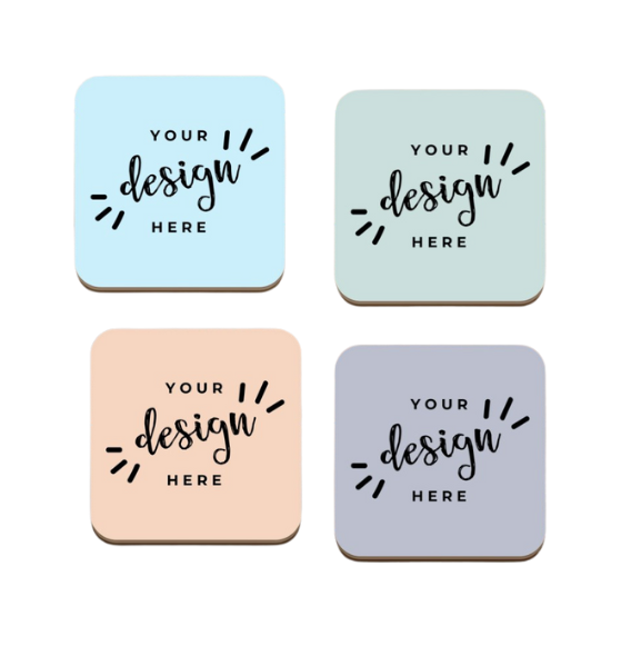 Designer Coaster 4-Pack β Personalized Gift Set - DJW Custom Baskets & Beyond