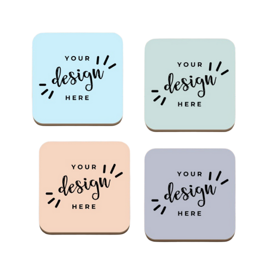 Designer Coaster 4-Pack – Personalized Gift Set - DJW Custom Baskets & Beyond