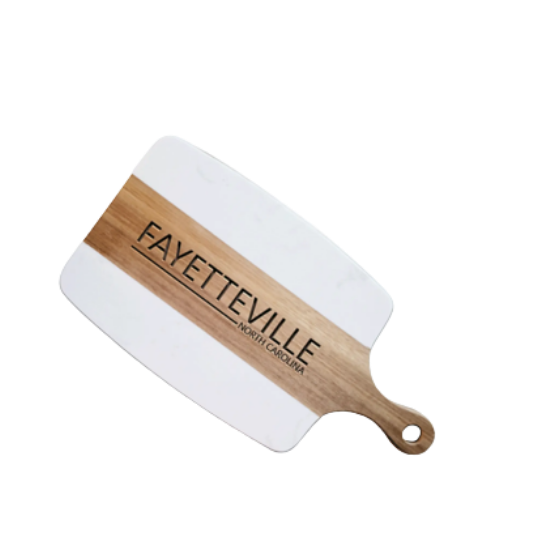 Marble & Acacia Wood Serving Board - DJW Custom Baskets & Beyond