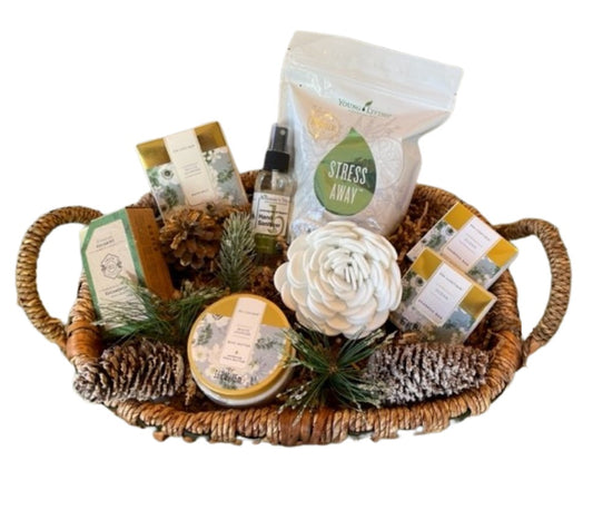 Holiday Stress Away Relaxation Gift Basket - DJW Custom Baskets & Beyond