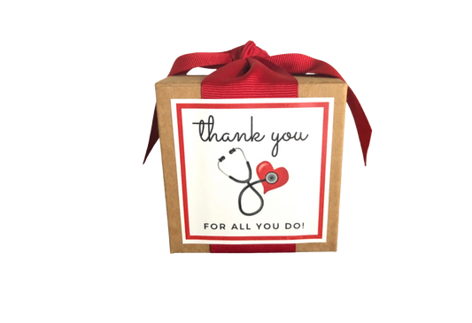 Nurse/Doctor Appreciation Custom 4oz Toffee Boxes - DJW Custom Baskets & Beyond