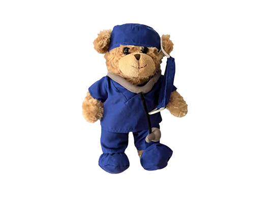 Nurse Teddy Bear Plush in Blue - DJW Custom Baskets & Beyond