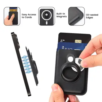 RFID Blocking MagSafe Card Wallet with AirTag Pocket