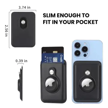 RFID Blocking MagSafe Card Wallet with AirTag Pocket