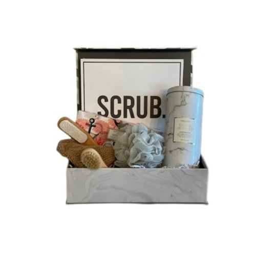 SCRUB & Relax Gift Box - DJW Custom Baskets & Beyond