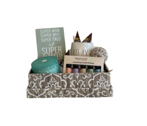 3.	Super Mom Relax Gift Box - DJW Custom Baskets & Beyond