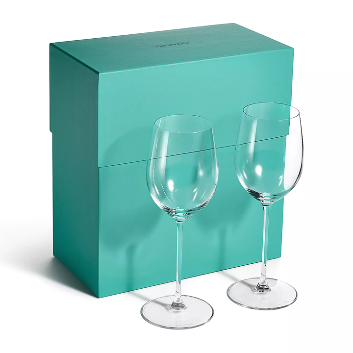 Tiffany White or Red Wine Glasses - DJW Custom Baskets & Beyond