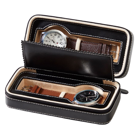 Mark & Graham Leather Travel Watch Holder - DJW Custom Baskets & Beyond