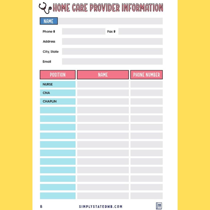 When Home Care Happens Workbook - DJW Custom Baskets & Beyond