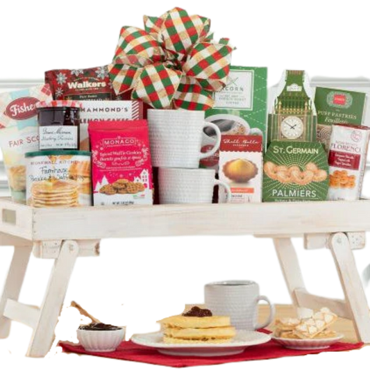 Breakfast in Bed: Gourmet Gift Basket - DJW Custom Baskets & Beyond