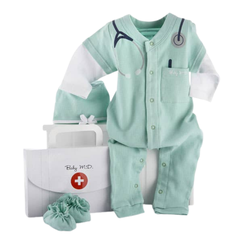Doctor's Bag 3 Piece Layette Gift Basket - DJW Custom Baskets & Beyond