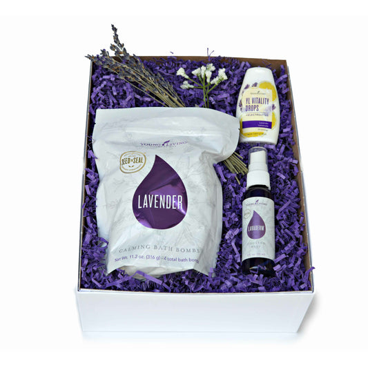 Young Living Lavender Relax Gift Box - DJW Custom Baskets & Beyond