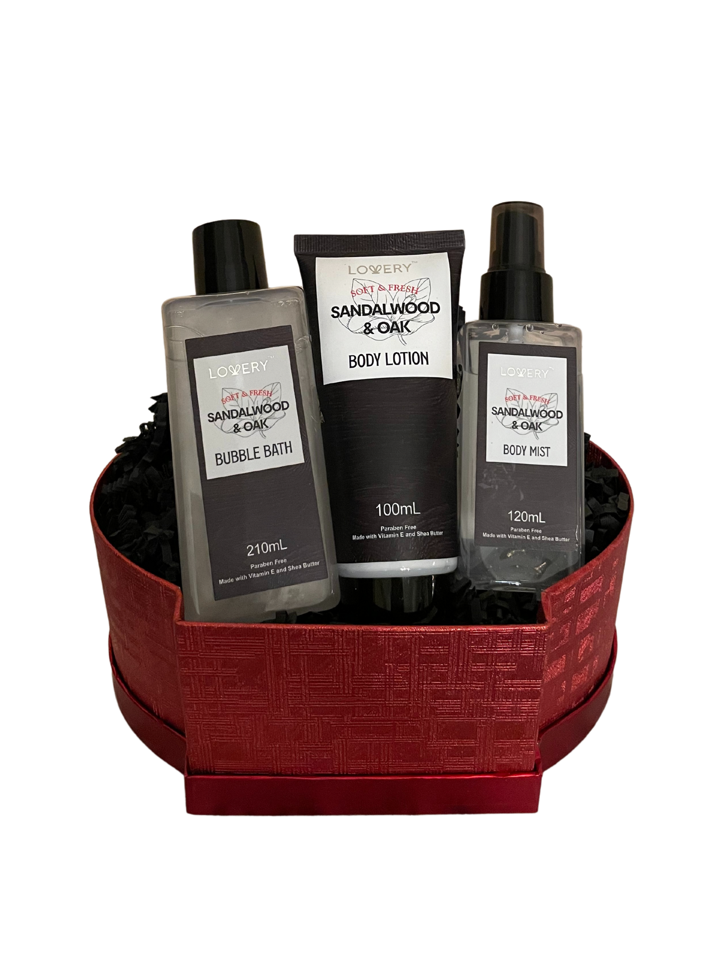 Men's Sandalwood Oak - 3 piece Body Care Gift Box - DJW Custom Baskets & Beyond