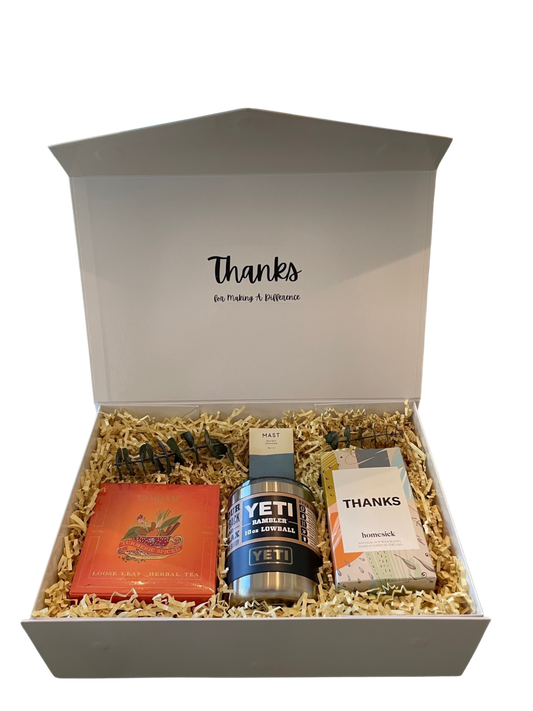 Thanks For Making a Difference Gift Box - DJW Custom Baskets & Beyond