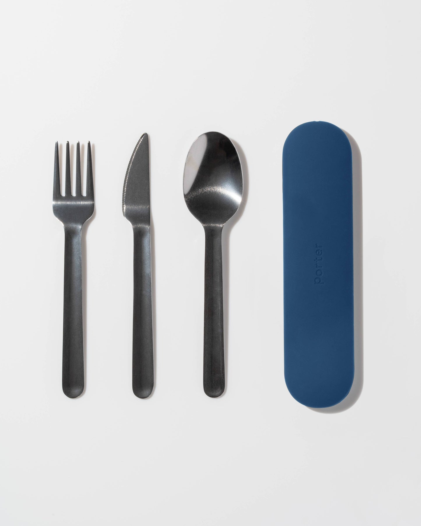Stainless Steel Utensils Set in Silicone Carry Case - DJW Custom Baskets & Beyond