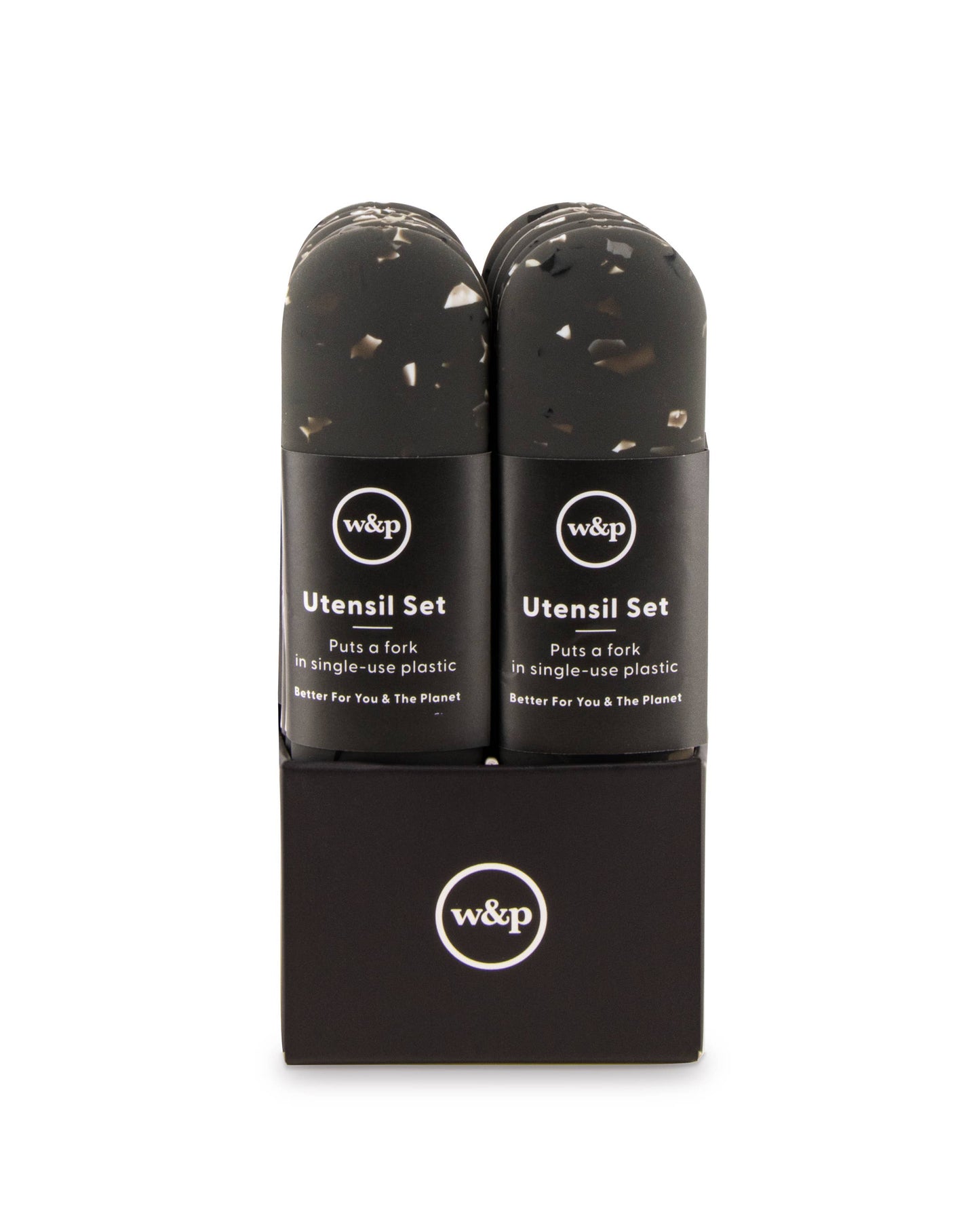 Stainless Steel Utensils Set in Silicone Carry Case - DJW Custom Baskets & Beyond