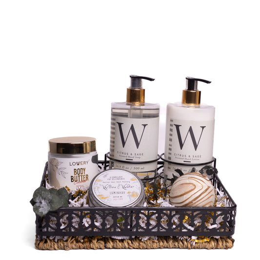 Citrus & Sage Spa Gift Set - DJW Custom Baskets & Beyond