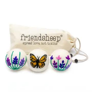 Butterfly Lavender Fields Eco Wool Dryer Balls - Set of 3