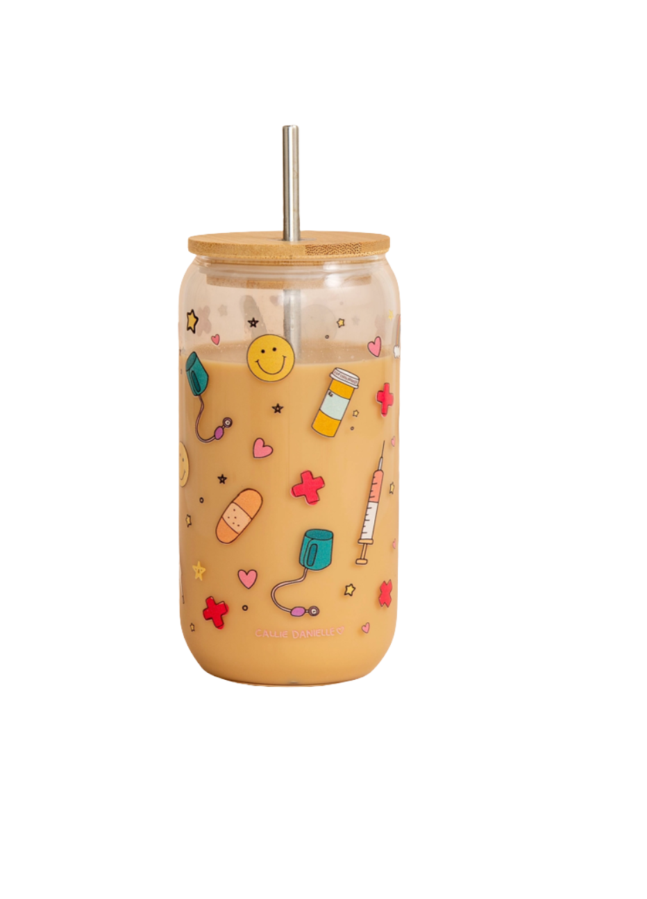 Healthcare Icons Glass Can