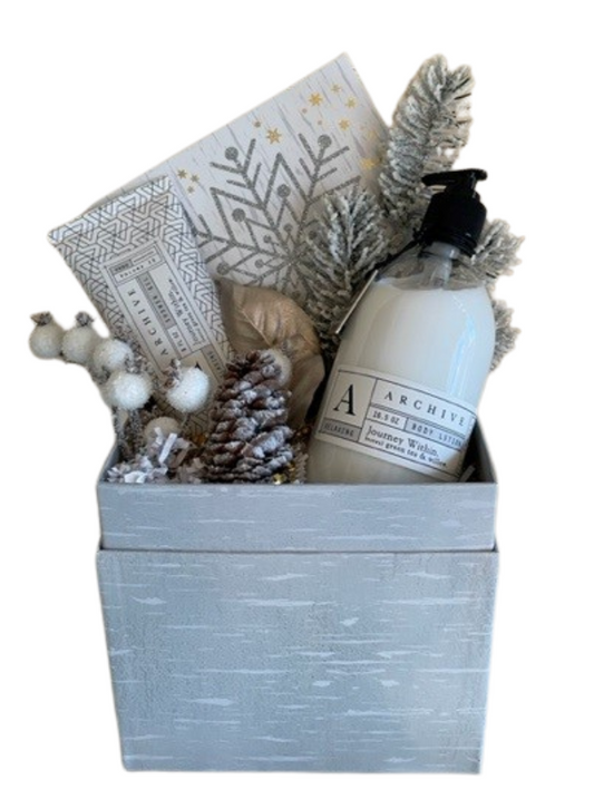 Journey Within Lotion and Shower Gel Holiday Gift Box - DJW Custom Baskets & Beyond