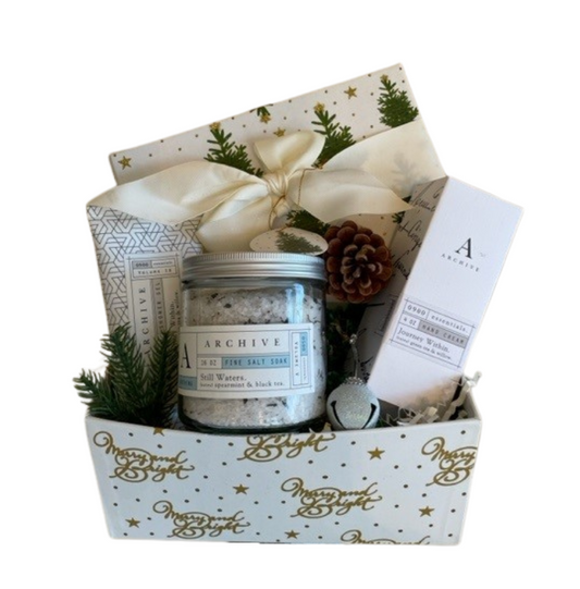 Journey Within Luxury Shower and Bath Holiday Gift Box - DJW Custom Baskets & Beyond