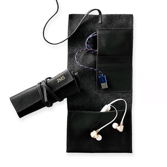 Mark & Graham Leather Charger Roll Up - stylish organization for life on the go