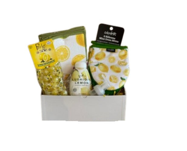 Lemon Fresh Kitchen Essential Gift Box - DJW Custom Baskets & Beyond