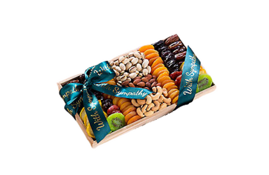 With Sympathy - Dried Fruit and Nut Collection - DJW Custom Baskets & Beyond