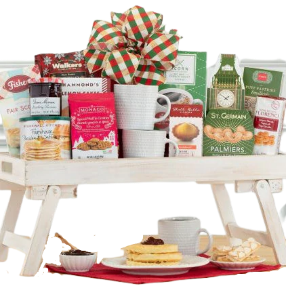 Breakfast in Bed: Gourmet Gift Basket - DJW Custom Baskets & Beyond