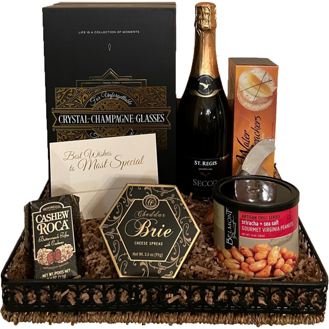 Custom Closing Wine Celebration Gift     PHOTO - DJW Custom Baskets & Beyond