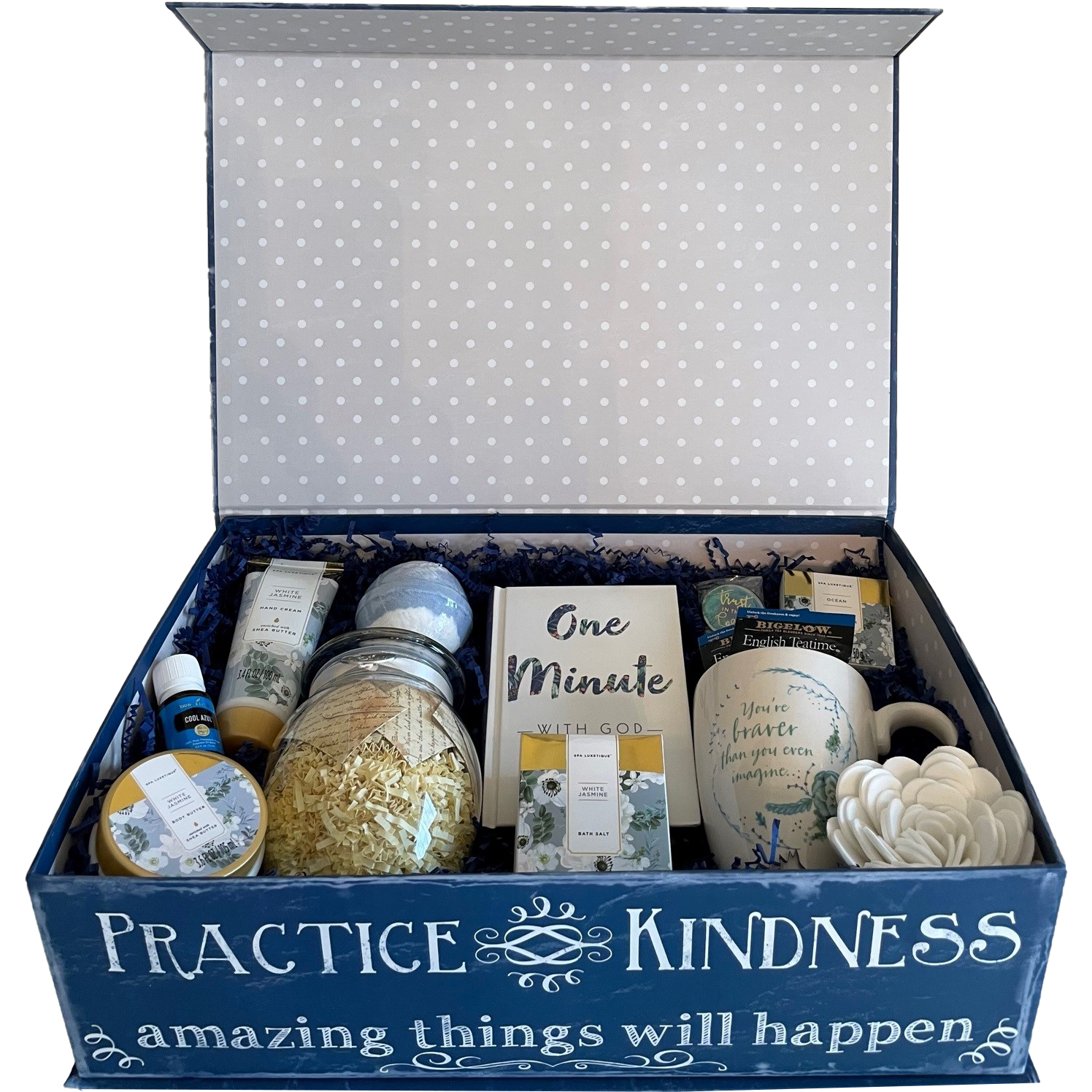 Custom Inspirational Spa Gift Box - DJW Custom Baskets & Beyond