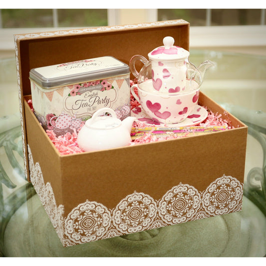 Custom Tea Party Gift Box - DJW Custom Baskets & Beyond