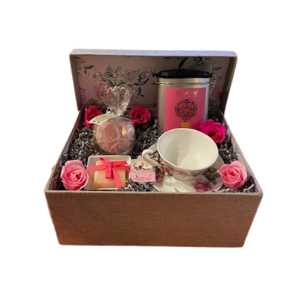 Elegant Tea Time Gift Box - DJW Custom Baskets & Beyond