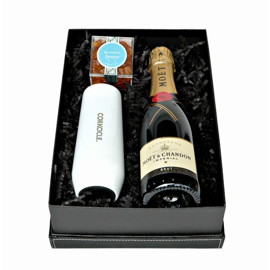 Champagne and Gummy Bears Gift Box - DJW Custom Baskets & Beyond