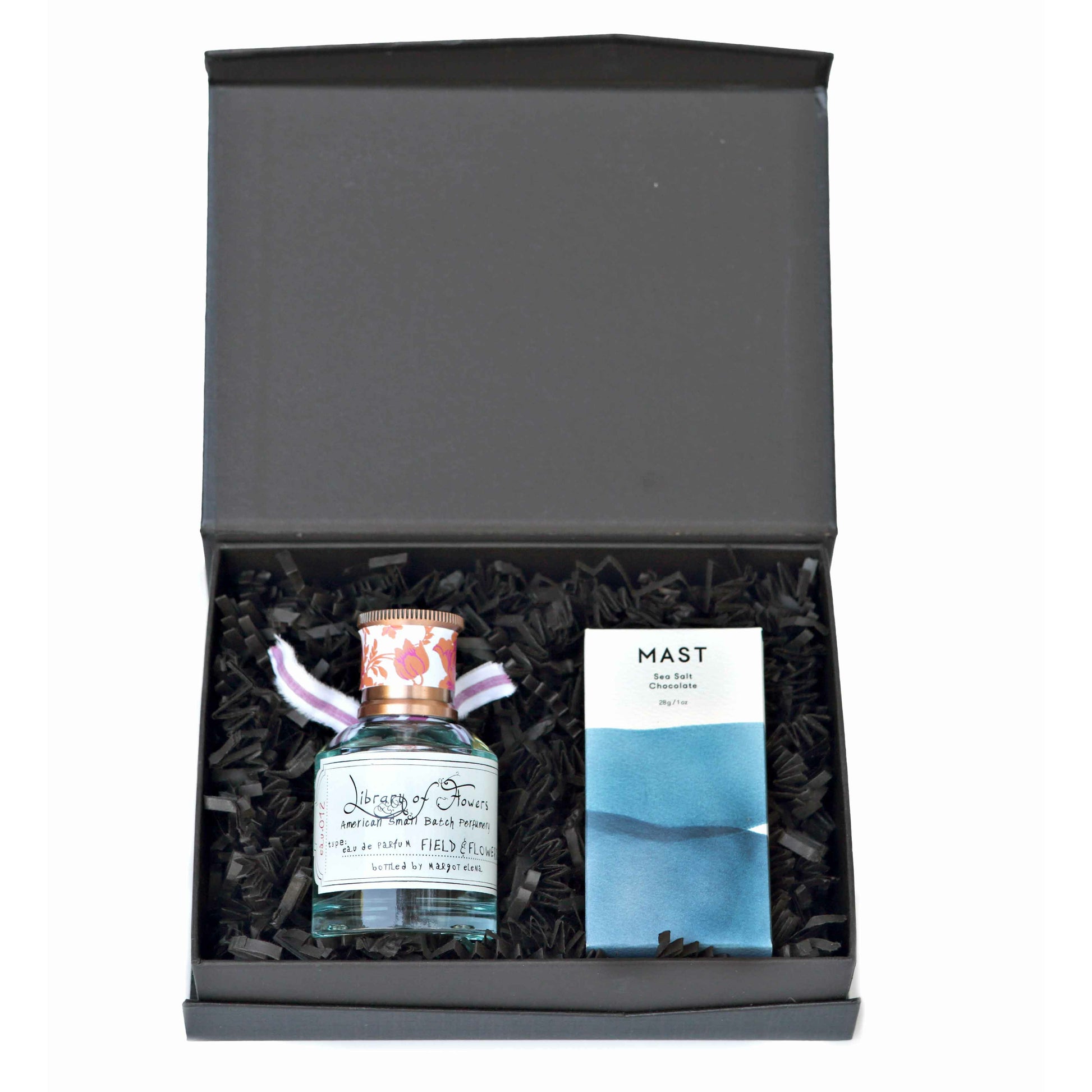 Perfume and Chocolates Gift Box - DJW Custom Baskets & Beyond