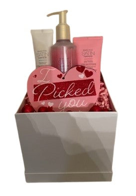 I Picked YOU! Mary Kay Satin Hands Pomegrante Fragrance Gift Set - DJW Custom Baskets & Beyond