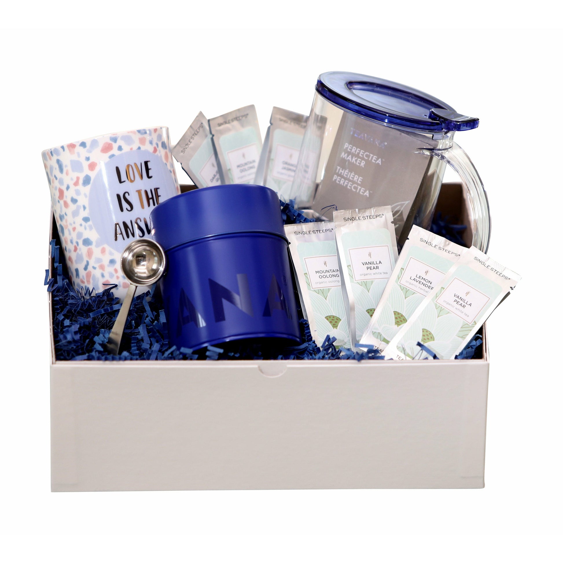Love Is The Answer Tea Time Gift Box - DJW Custom Baskets & Beyond