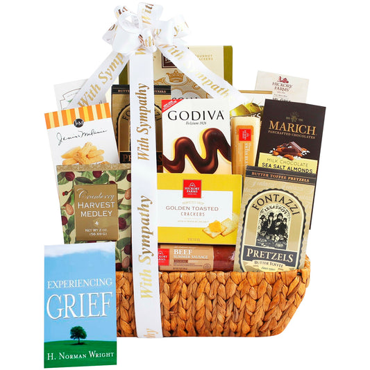 Sympathy Gourmet Gift Basket - DJW Custom Baskets & Beyond