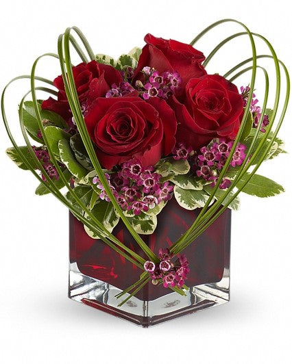 Sweet Thoughts Bouquet With Red Roses - DJW Custom Baskets & Beyond
