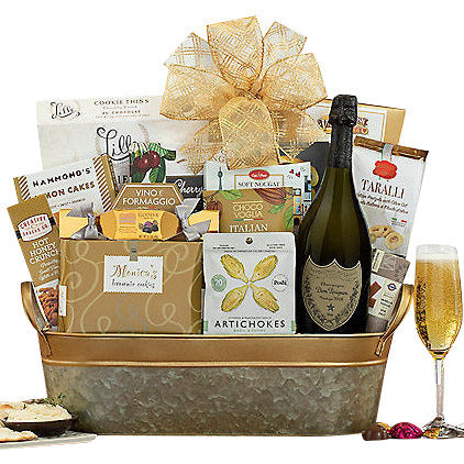 Dom Perignon: Premium Champagne Basket - DJW Custom Baskets & Beyond