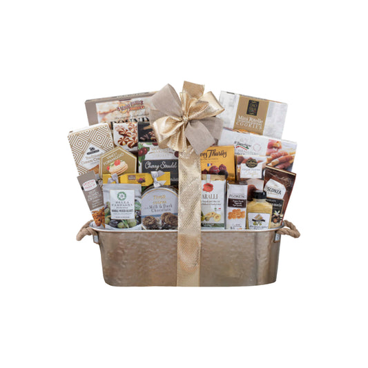 Warmest Greetings Holiday Gift Tub - DJW Custom Baskets & Beyond