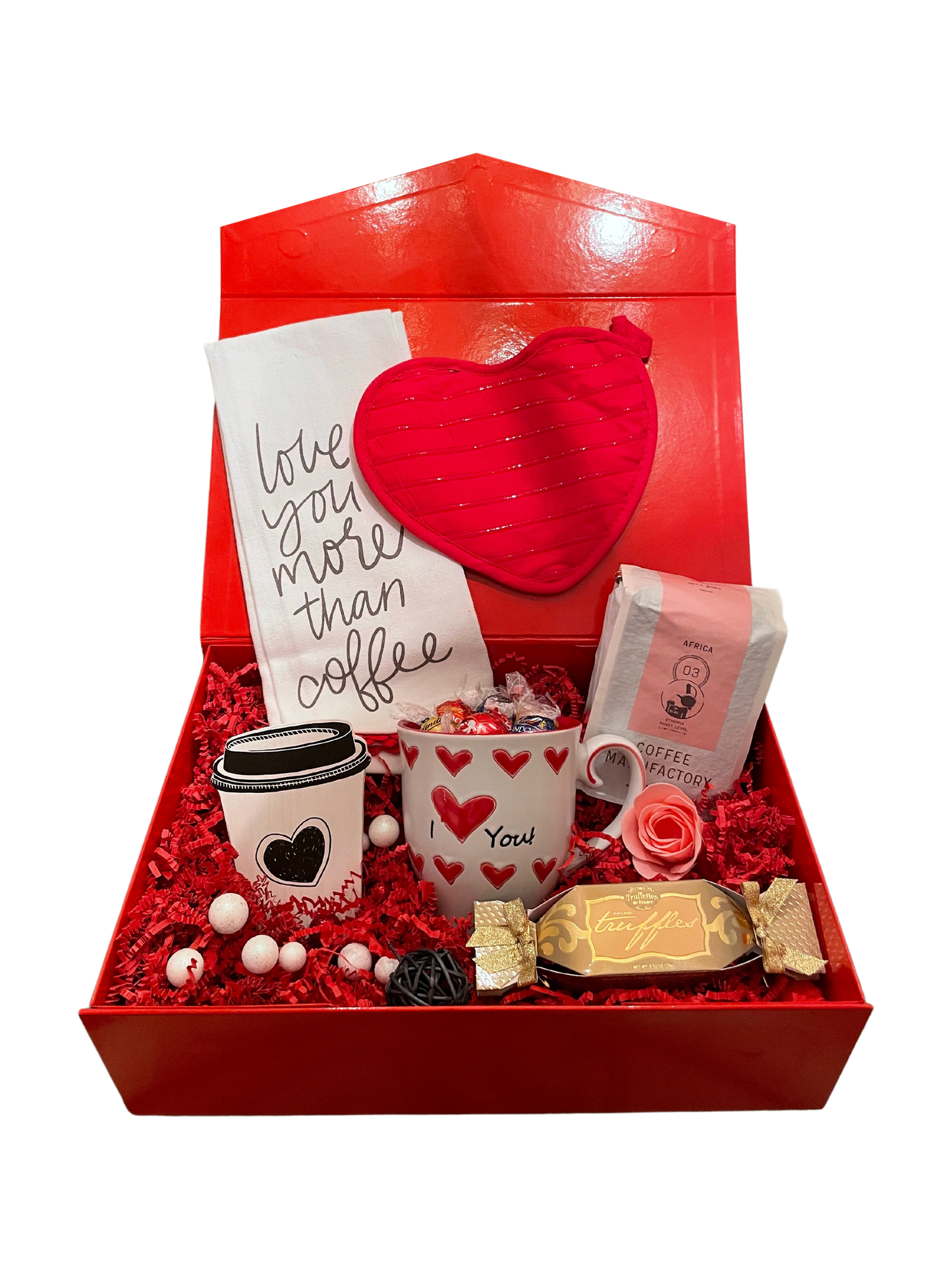 Love You More than COFFEE Gift Box - DJW Custom Baskets & Beyond
